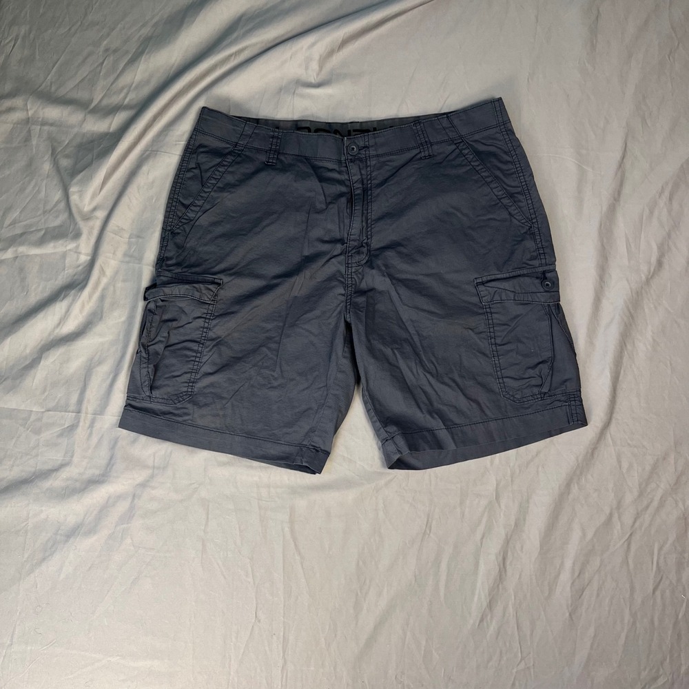 Denali Mens Cargo Shorts Charcoal Grey Ripstop Cotton Stretch Size 38 D442817